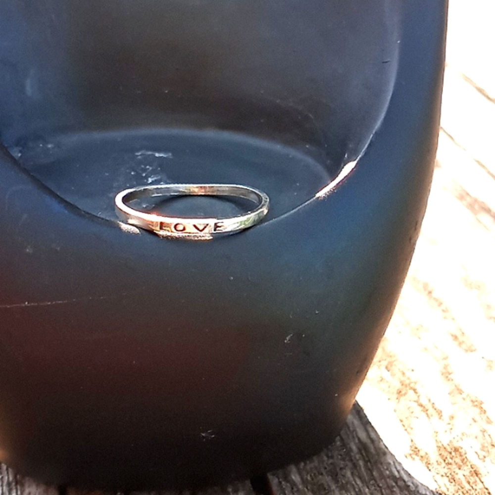 Sterling Silver 'Love' Ring